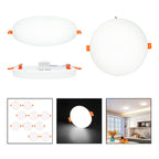 Pack 10 Foco Plafon Embutido 18w Sin Bordes Redondo Luz Fria