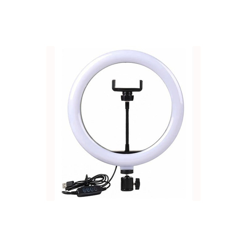 Aro De Luz Rgb Multicolor Con Control De 26cm Y Tripode 2.1m