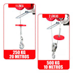 Tecle Electrico De Levante 1200k 12 Metros Cable Acero 1850w
