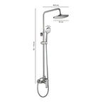 Columna De Ducha Acero Inoxidable Redondo 2 Salidas De Agua
