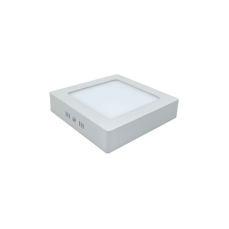 Pack 4 Foco Panel Plafon Sobrepuesto Cuadrado 12w Luz Calida