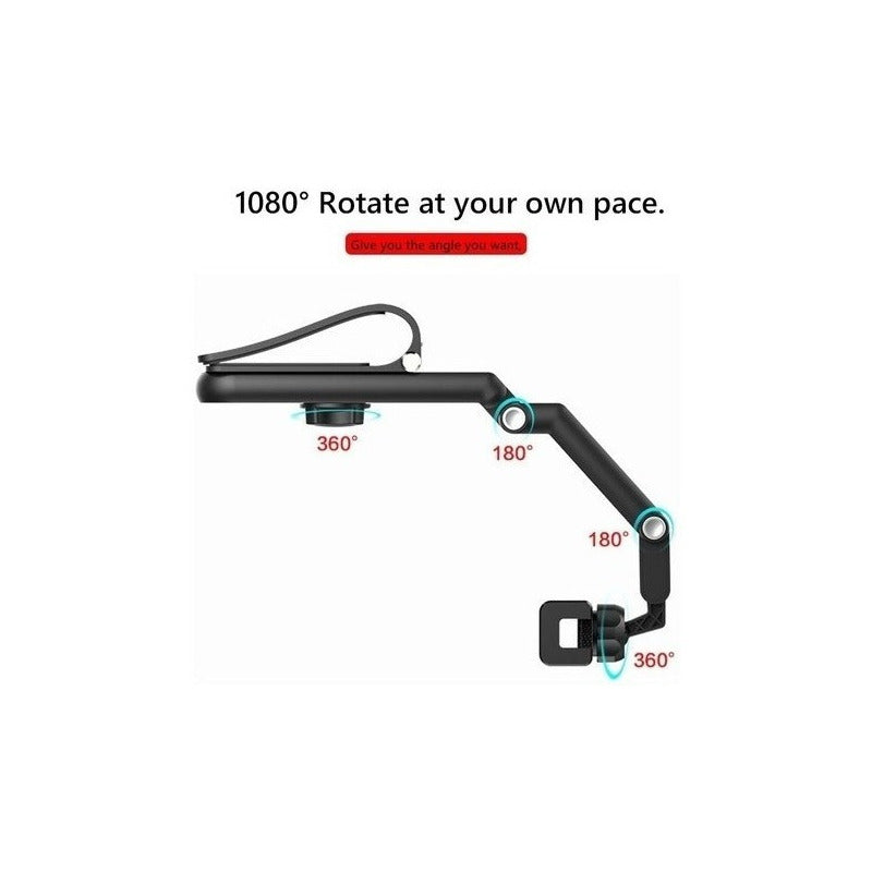 Soporte Celular Auto Clip Visera Tablero Tapasol 360° Brazo
