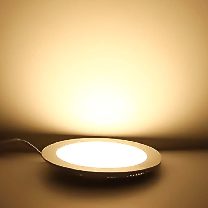 Foco Panel Plafon Led Embutido Redondo 18w Luz Blanca Calida