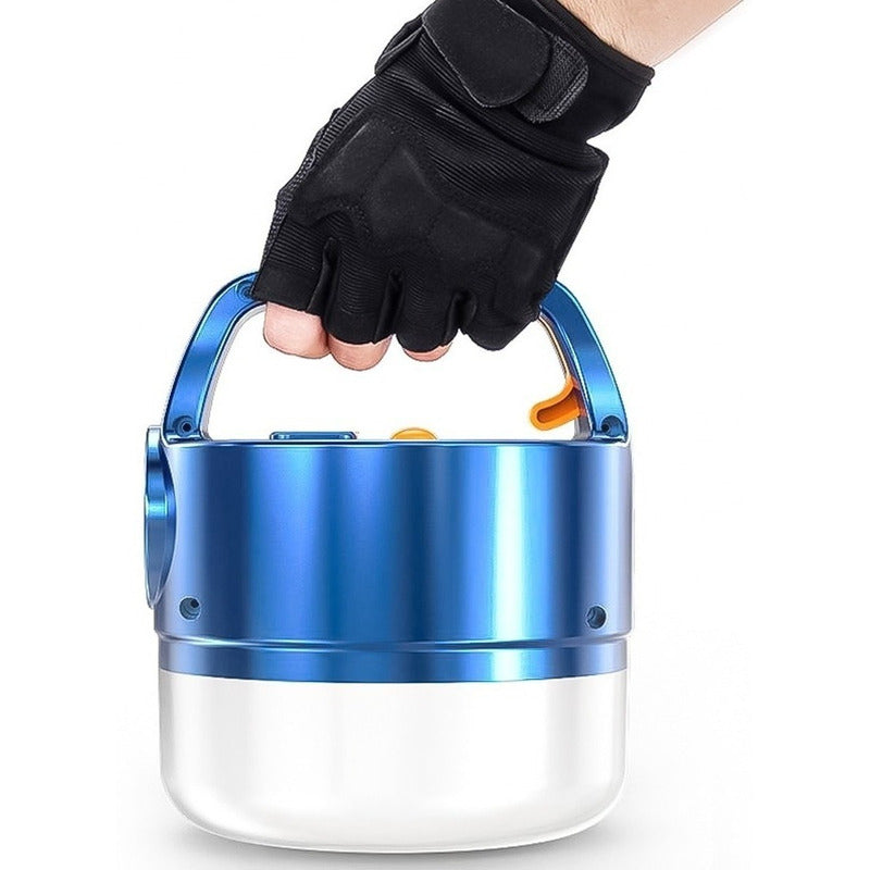 Lampara Linterna Led Solar Recargable Indicador Carga