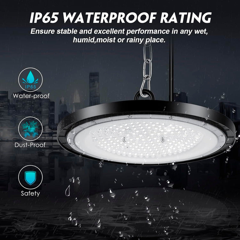 Pack 10 Foco Plafón Led 200w Ip65 Industrial 6500k Luz Fría
