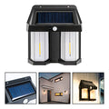 Farol Solar Aplique Pared 2 Led Sensor Movimiento Luz Cálida