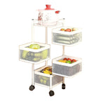 Estante Organizador Verdulero Frutero Metal Giratorio 4 Piso