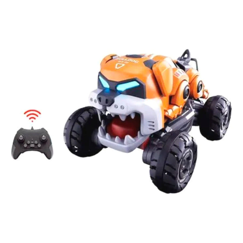 Auto a Control Remoto Bulldog Piruetas Humo Musica 360° 4x4