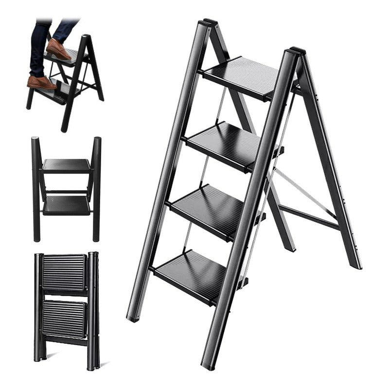 Escalera Taburete Carbono 4 Escalones Ultra Resistente 1.1mt
