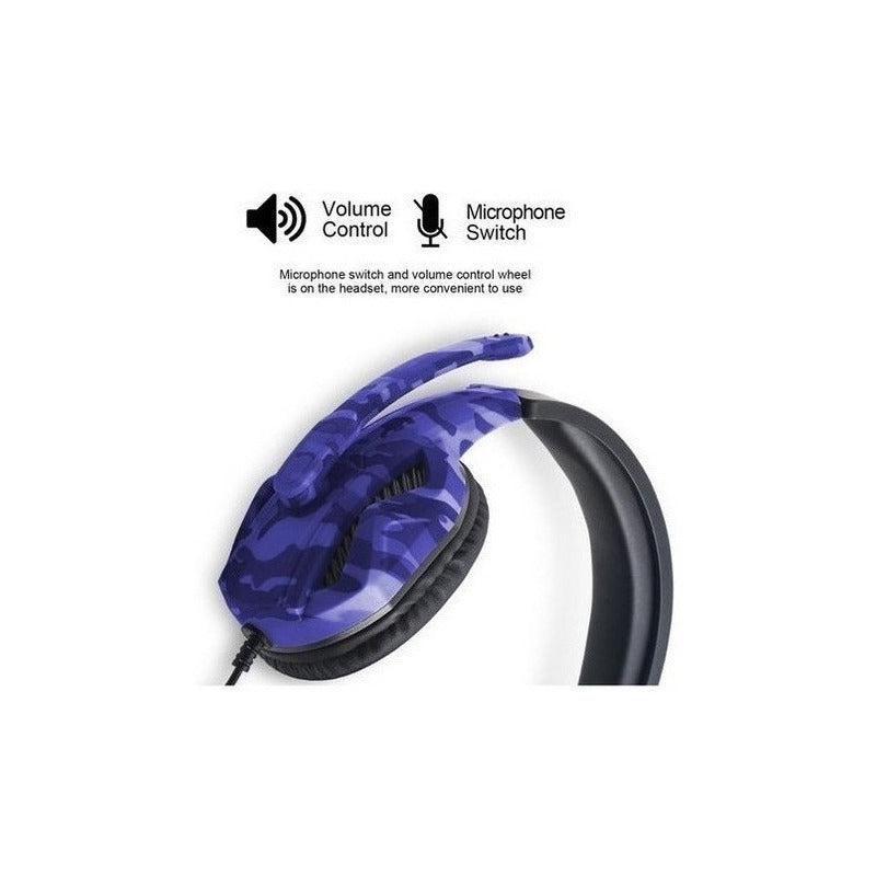 Audifonos Gamer Pc Cableado Aux 3.5mm Volumen Ajustable