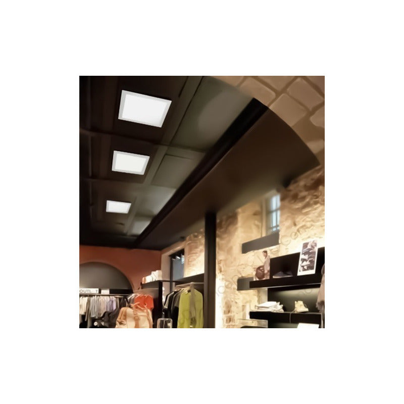 Pack 4 Foco Panel Plafon Sobrepuesto Cuadrado 18w Luz Fria