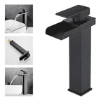 Llave Monomando Grifo Lavamanos Estilo Cascada Moderna Acero Inoxidable
