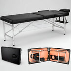 Cama Masajes Estetica Klinik 200kg Altura Ajustable Plegable Negro