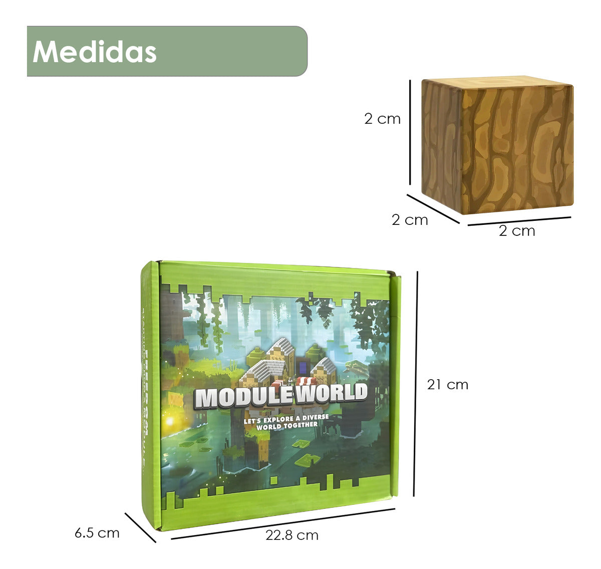 Bloques Imantados Cubos 128pcs 4 Muñecos Construccion Bosque
