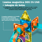 Bloques Magneticos 2 en 1 Tobogan De Bolas 3d Con Balde De 132pzs