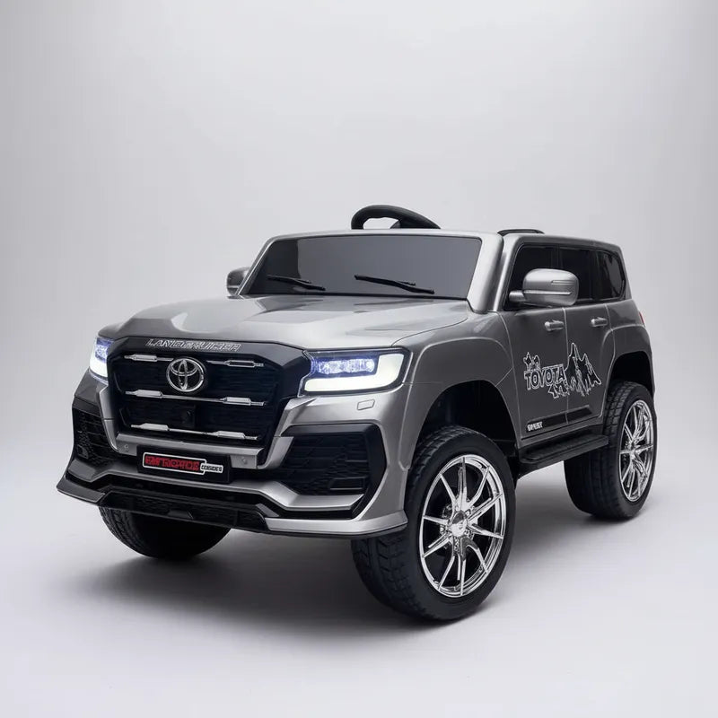 Auto Electrico Niños Toyota Lc300 Premium Auto Montable Gris