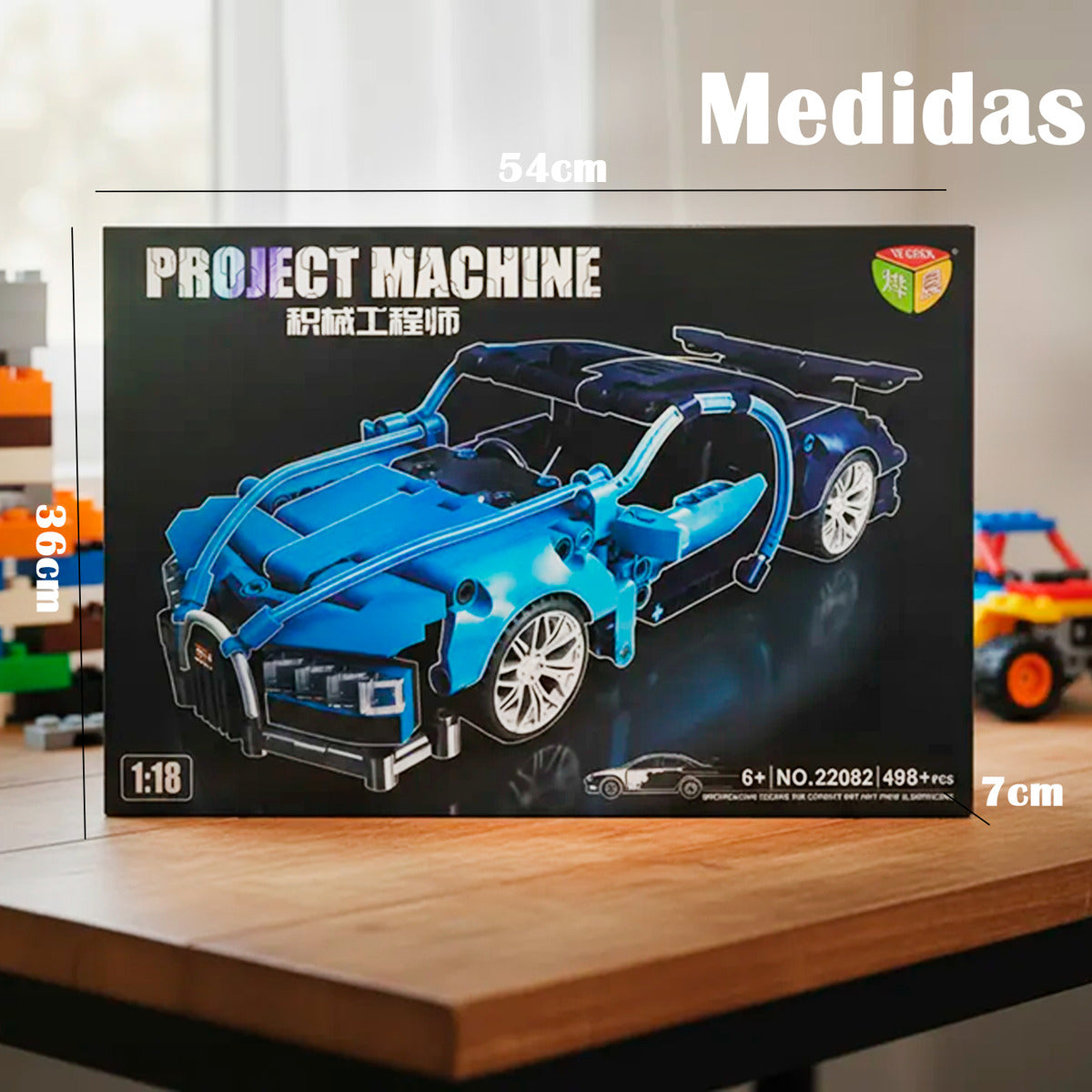 Auto Bloques Construcción Bugatti De 482 Piezas Armable Juguete Niños