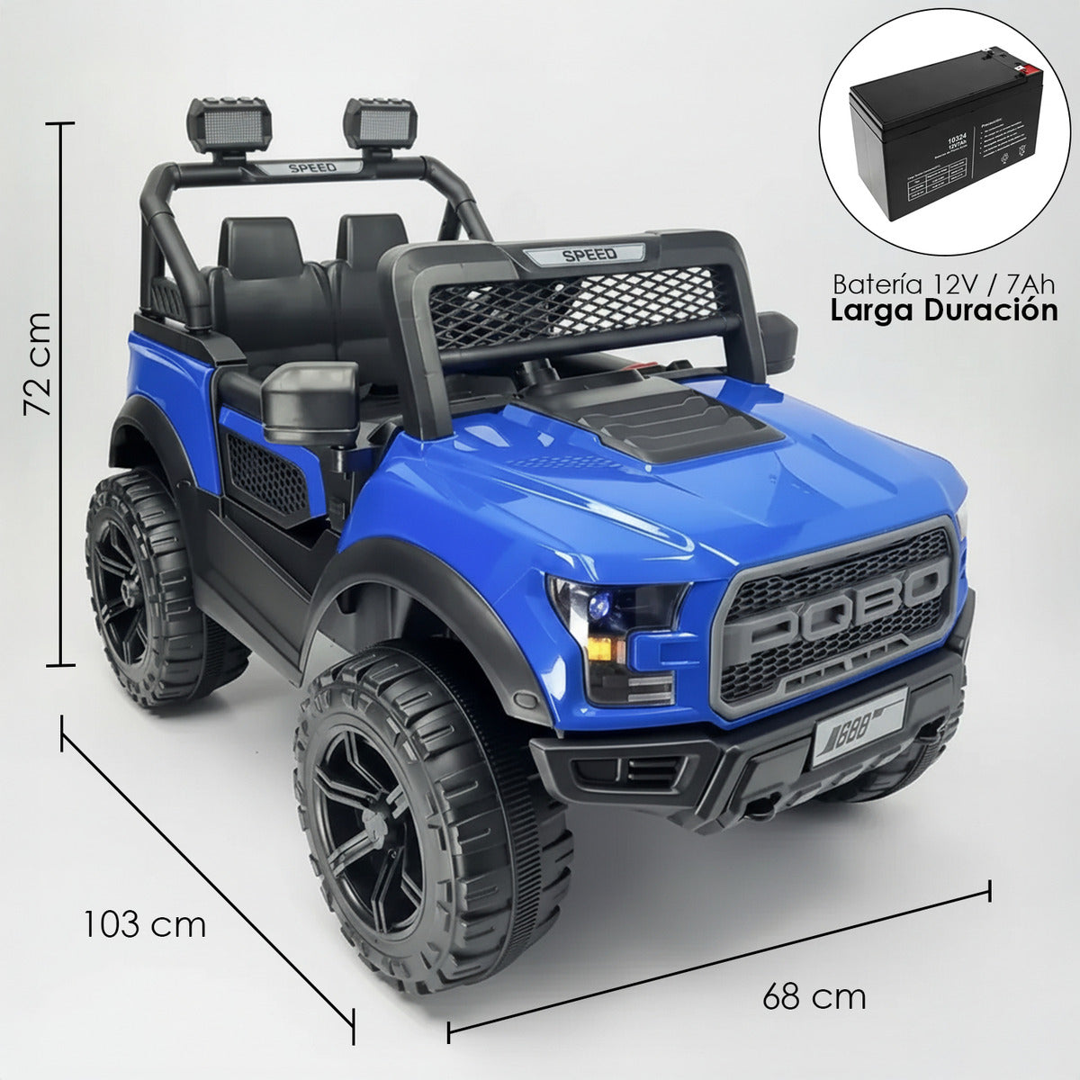 Auto Electrico Montable Jeep Camioneta 4x4 Raptor A Bateria