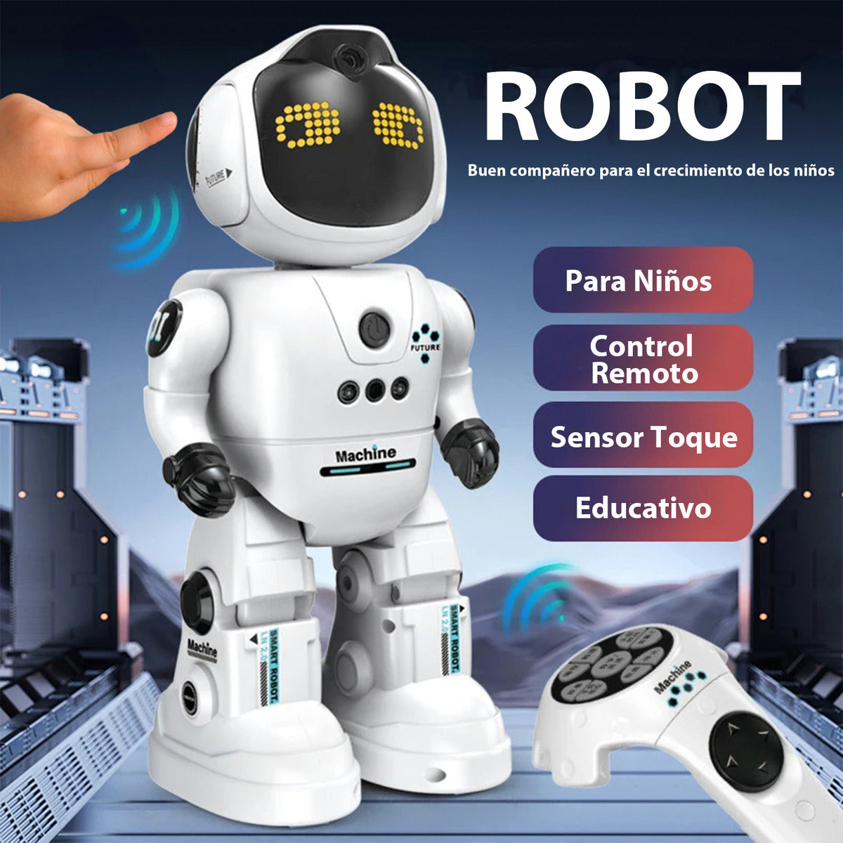 Robot Niños Inteligente Interactivo Control Aprendes Ingles