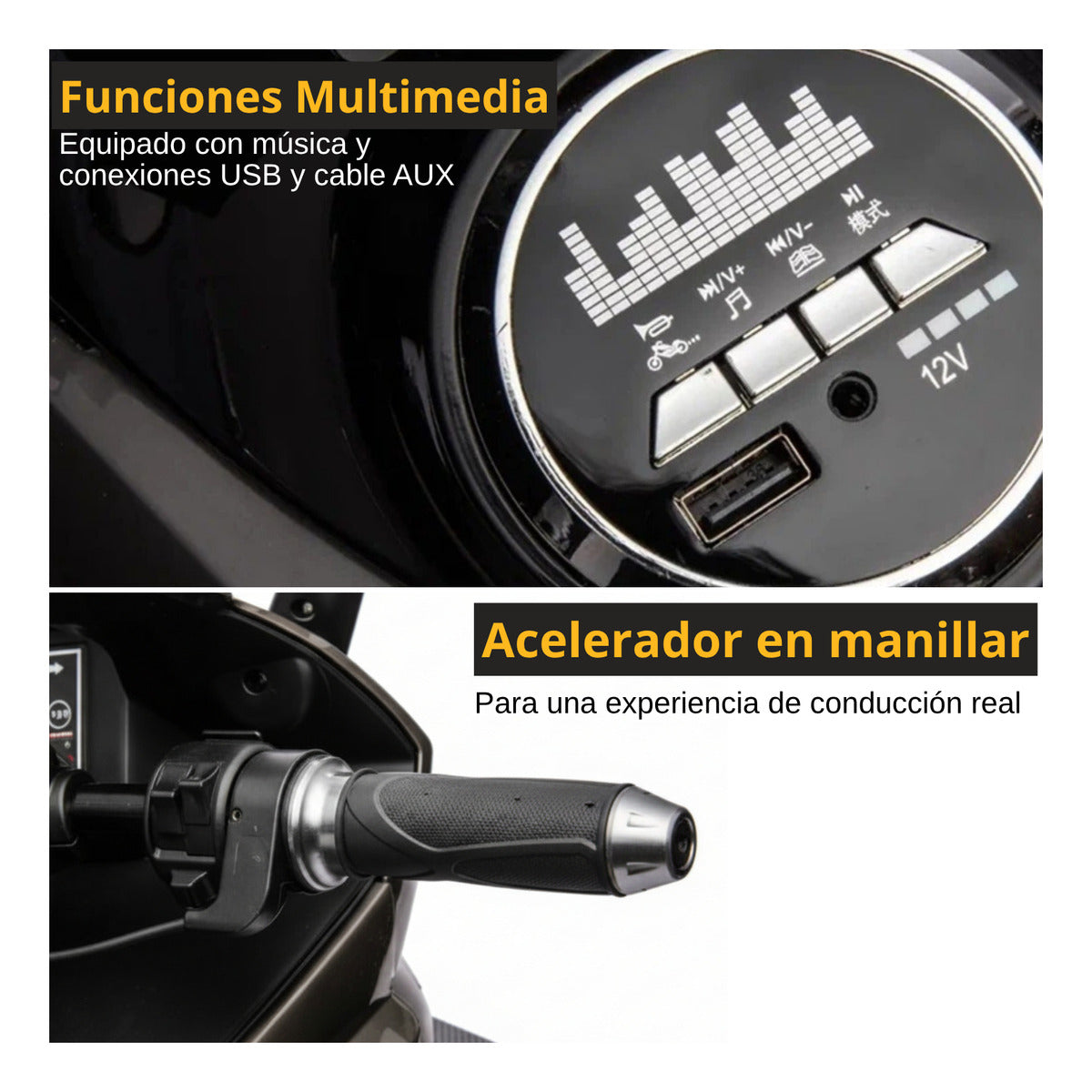 Moto Eléctrica Montable Niños R1 Grande Bateria Alta Duracion