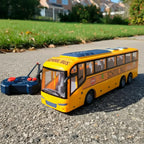 Juguete Auto Bus Escolar a Control Remoto Puertas Y Luces Amarillo
