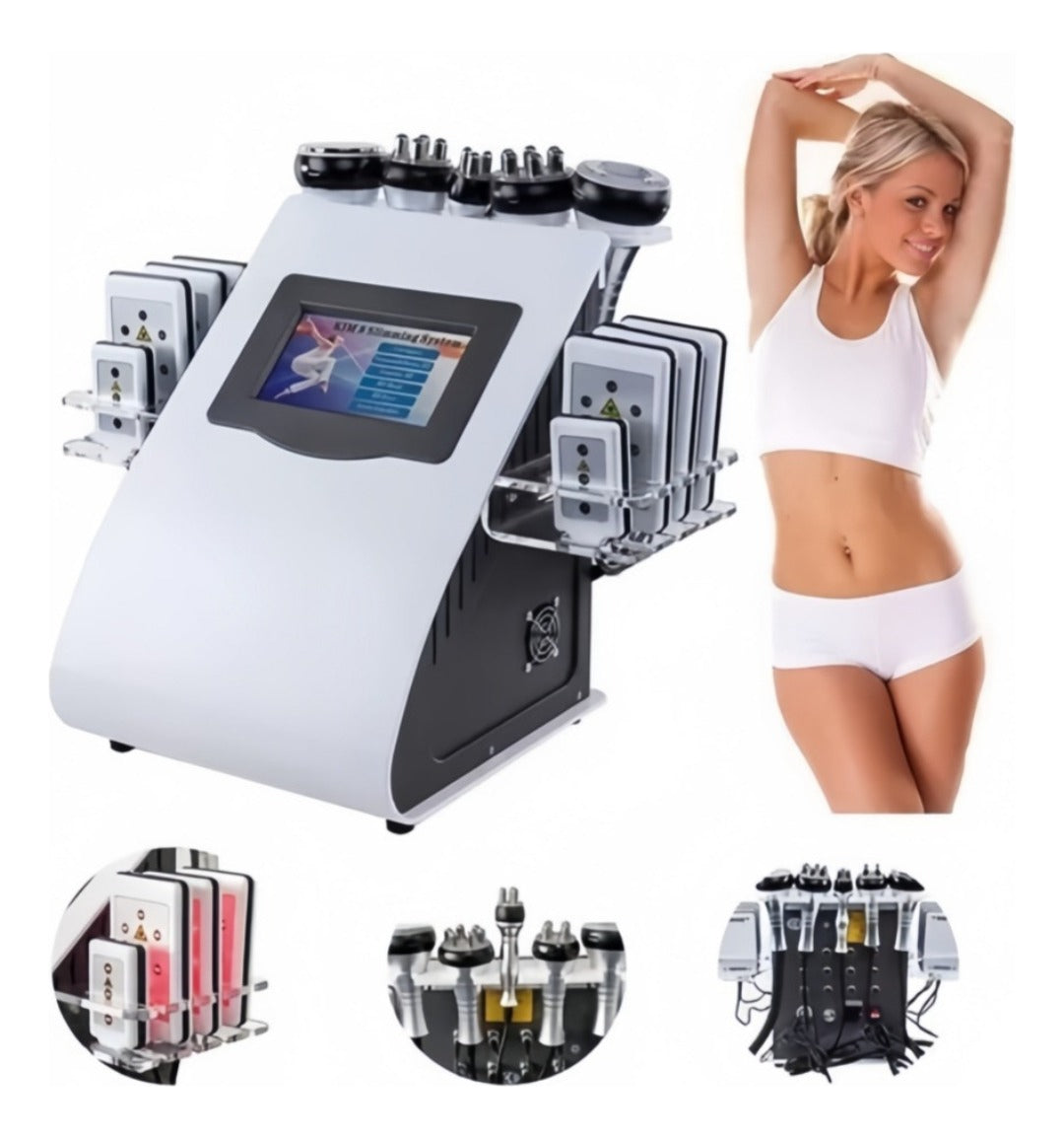 Maquina Cavitacion 6 En 1 Radiofrecuencia + lipolaser + vacuum Ultrasonido