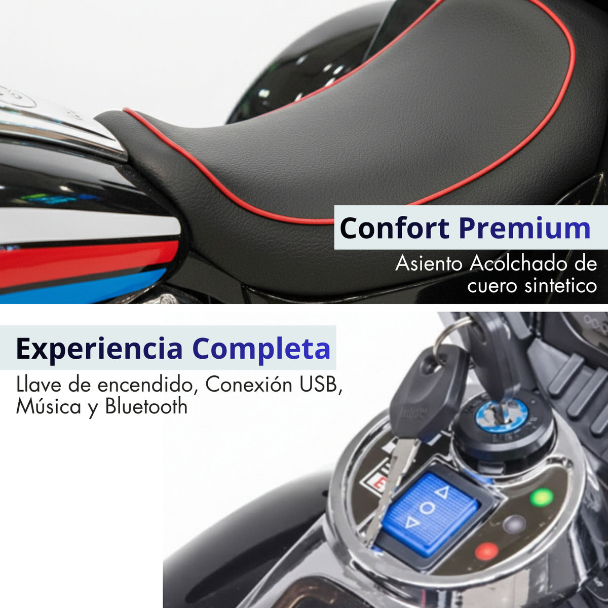 Moto Eléctrica Montable Policia 12v Doble Motor Con Luces Led