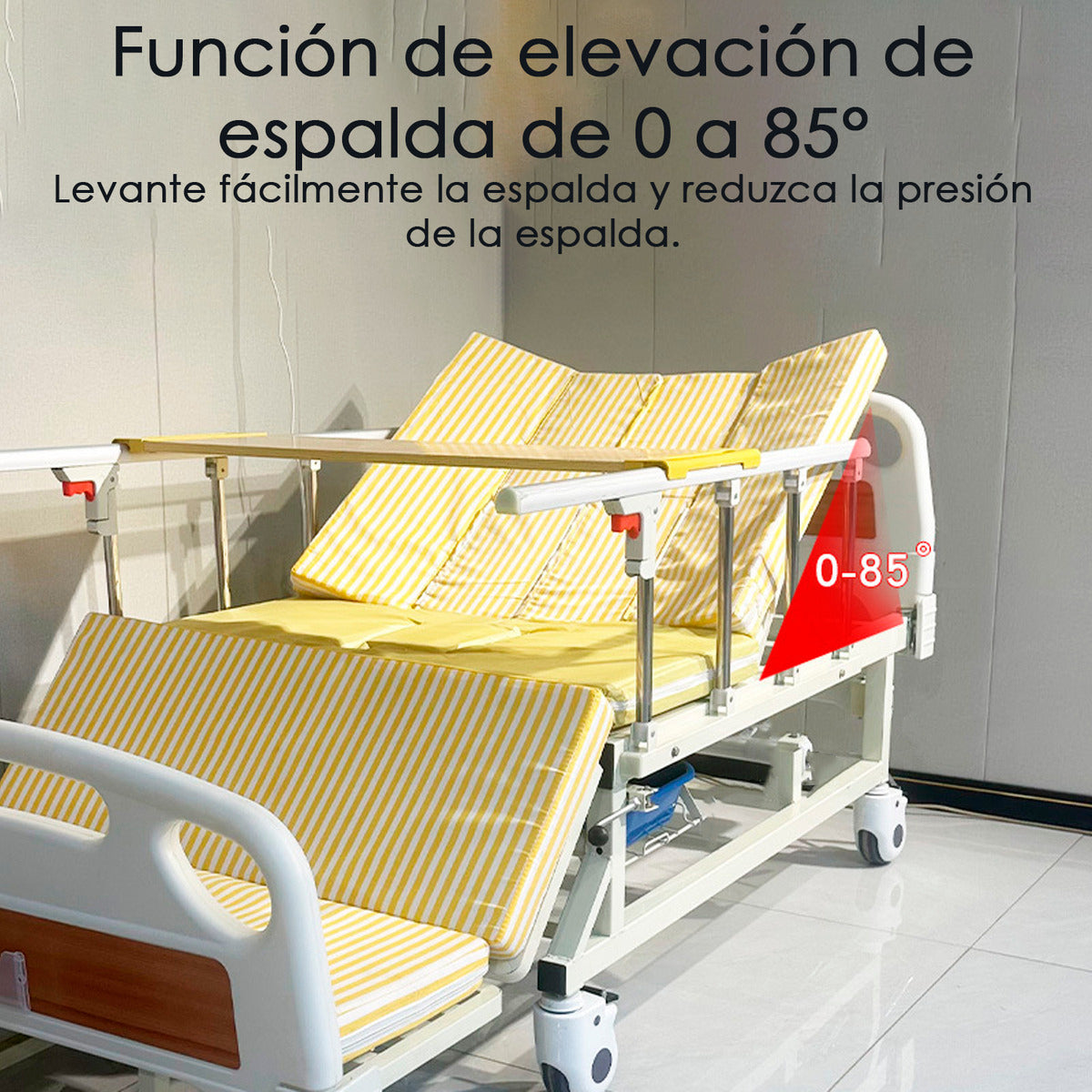 Cama Clinica Catre Electrica Pro 260kg Con Colchon Y Bandeja