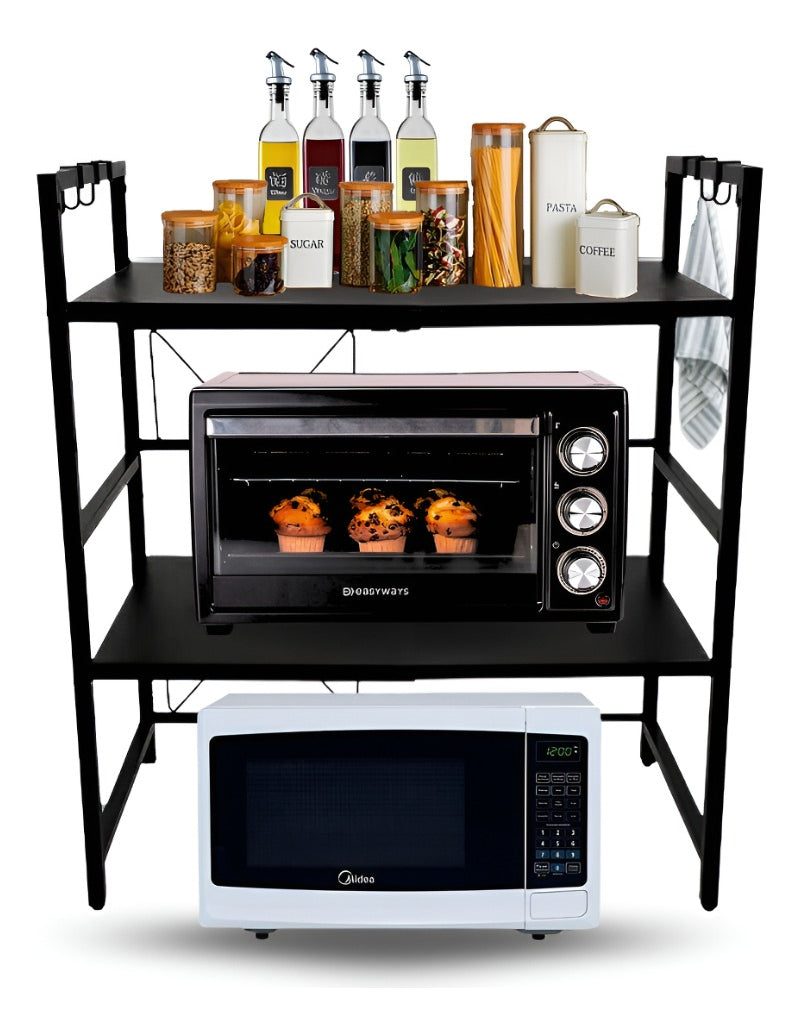 Estante Microondas Extensible 2 Niveles Metalico Cocina Organizador