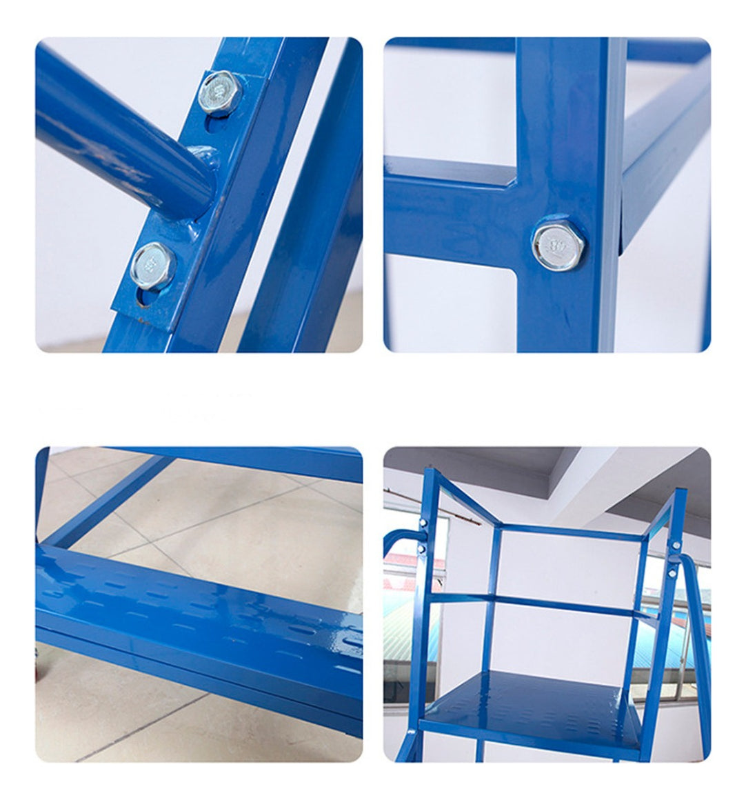 Escalera Industrial Tipo Avion De 7 Peldaños Con Plataforma De 1,85m 550kg