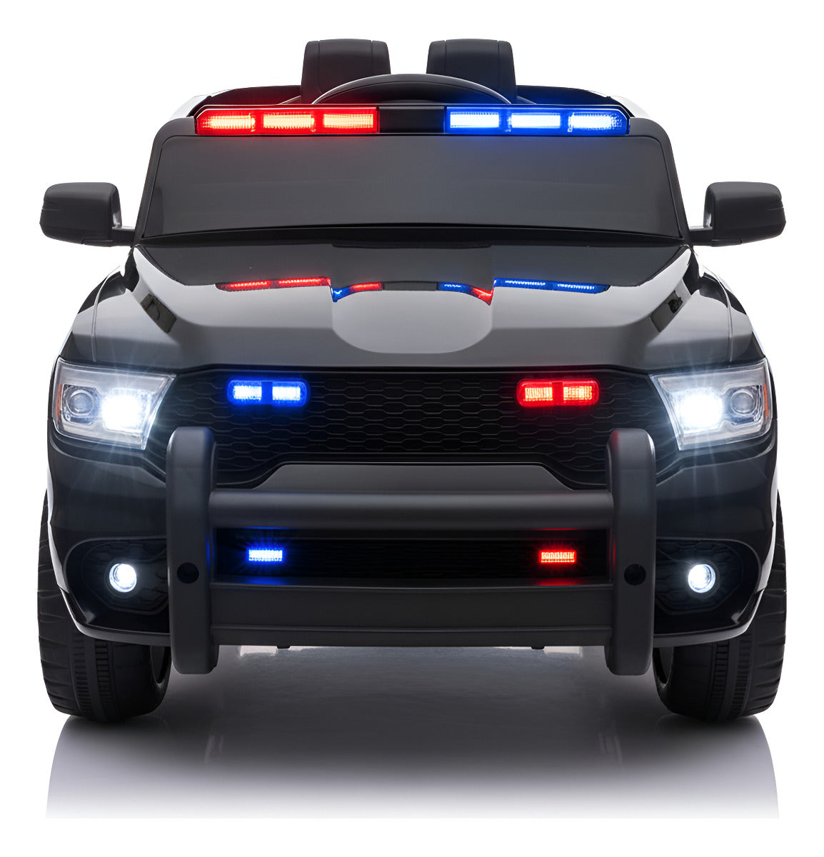 Auto Electrico Montable Niños Camioneta Jeep Policia Bateria Alta Duracion