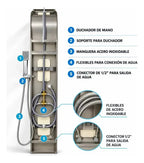 Ducha Columna Con Panel De3 Jets Con Hidromasaje 153x22x45