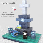 Bloques Magnéticos Tipo Minecraft Underworld 190pc Y 17 De Luz