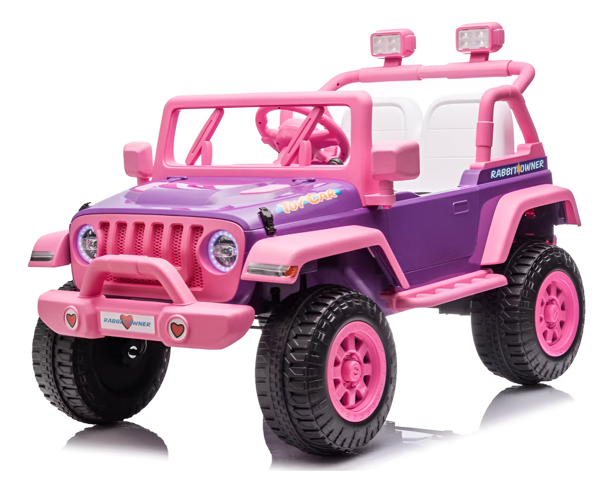 Auto Electrico Montable Jeep Niñas Todoterreno A Bateria De Alta Duracion Rosa