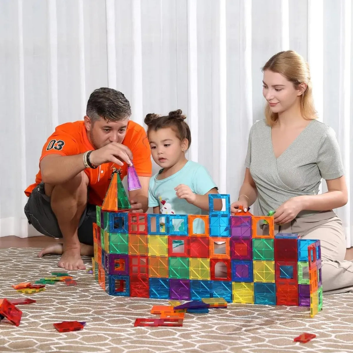 Bloques Magnéticos Juego De Construccion 3D No Toxico 112pzs