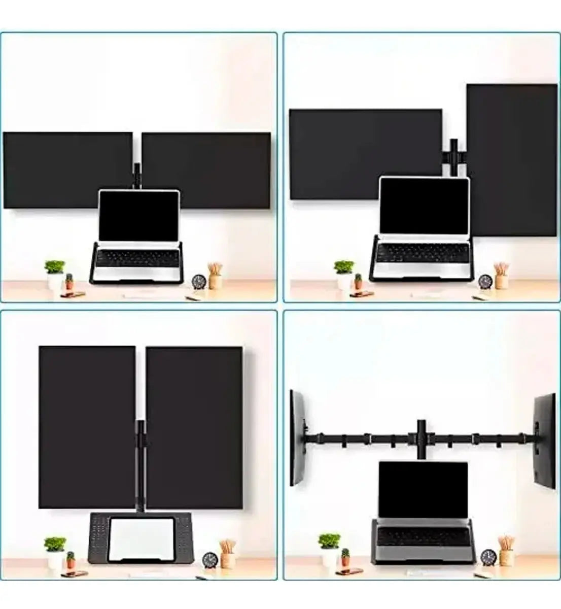 Soporte Escritorio Monitor Notebook Triple 10 a 32 Pulgadas Con Brazo