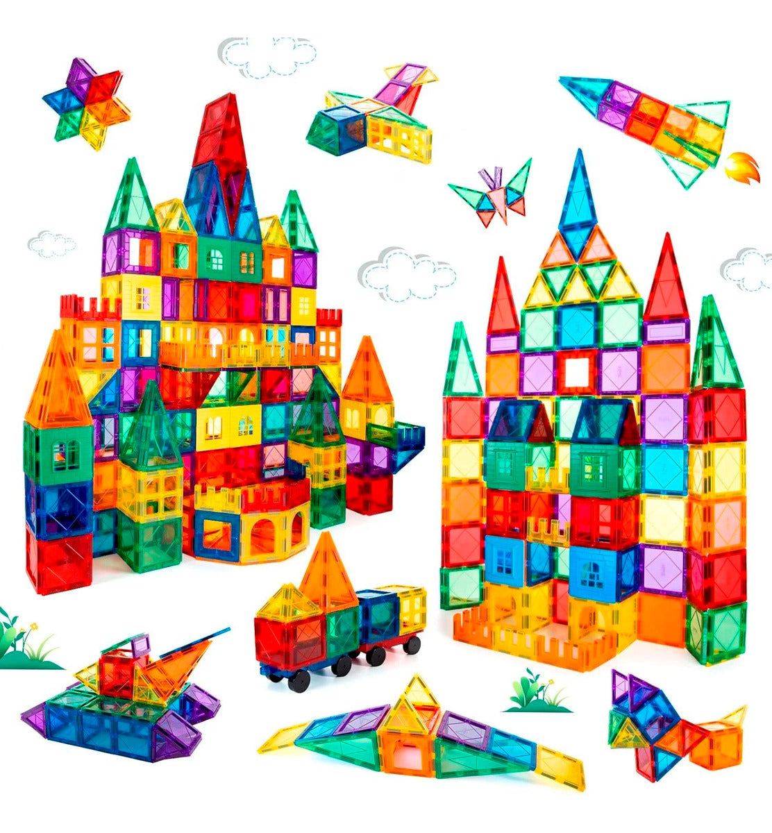 Bloques Magnéticos Juego De Construccion 3D No Toxico 112pzs