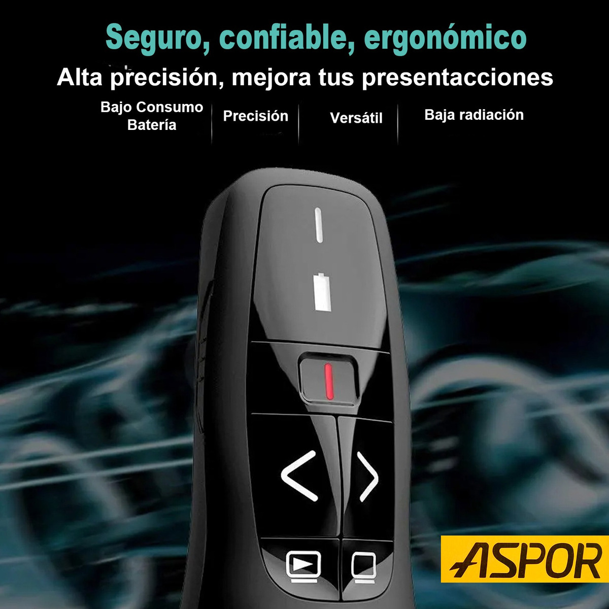 Presentador Powerpoint Puntero Laser 100m R400 Inalámbrico