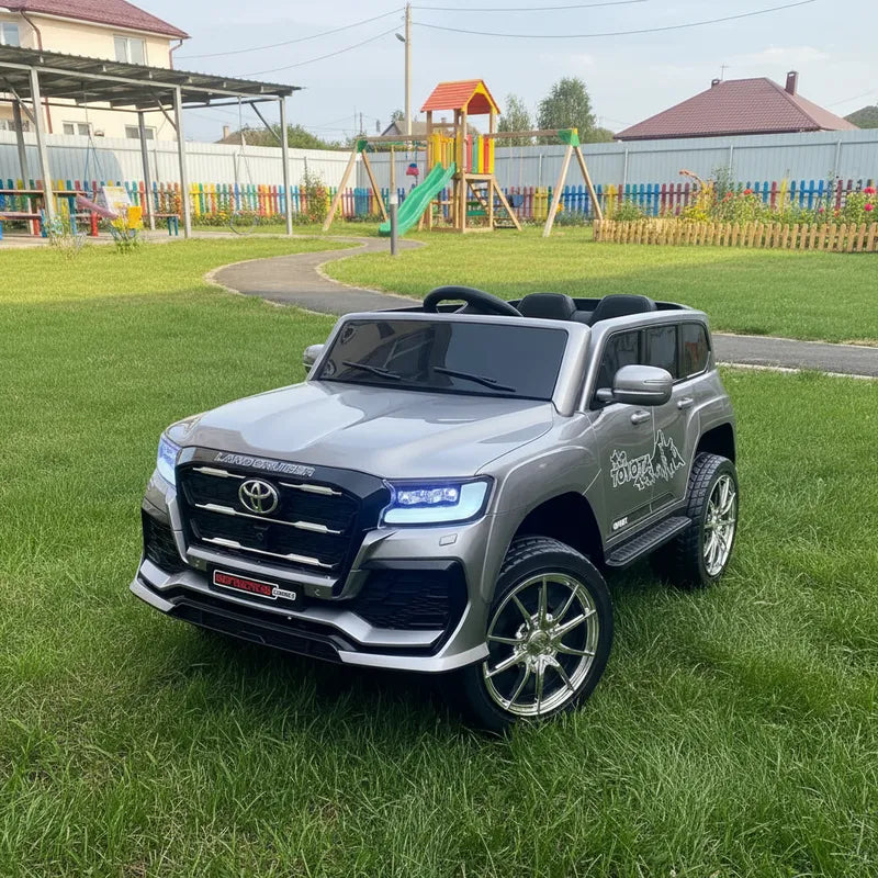 Auto Electrico Niños Toyota Lc300 Premium Auto Montable Gris