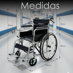 Silla De Ruedas Geriatrica Con Freno Plegable 45cm