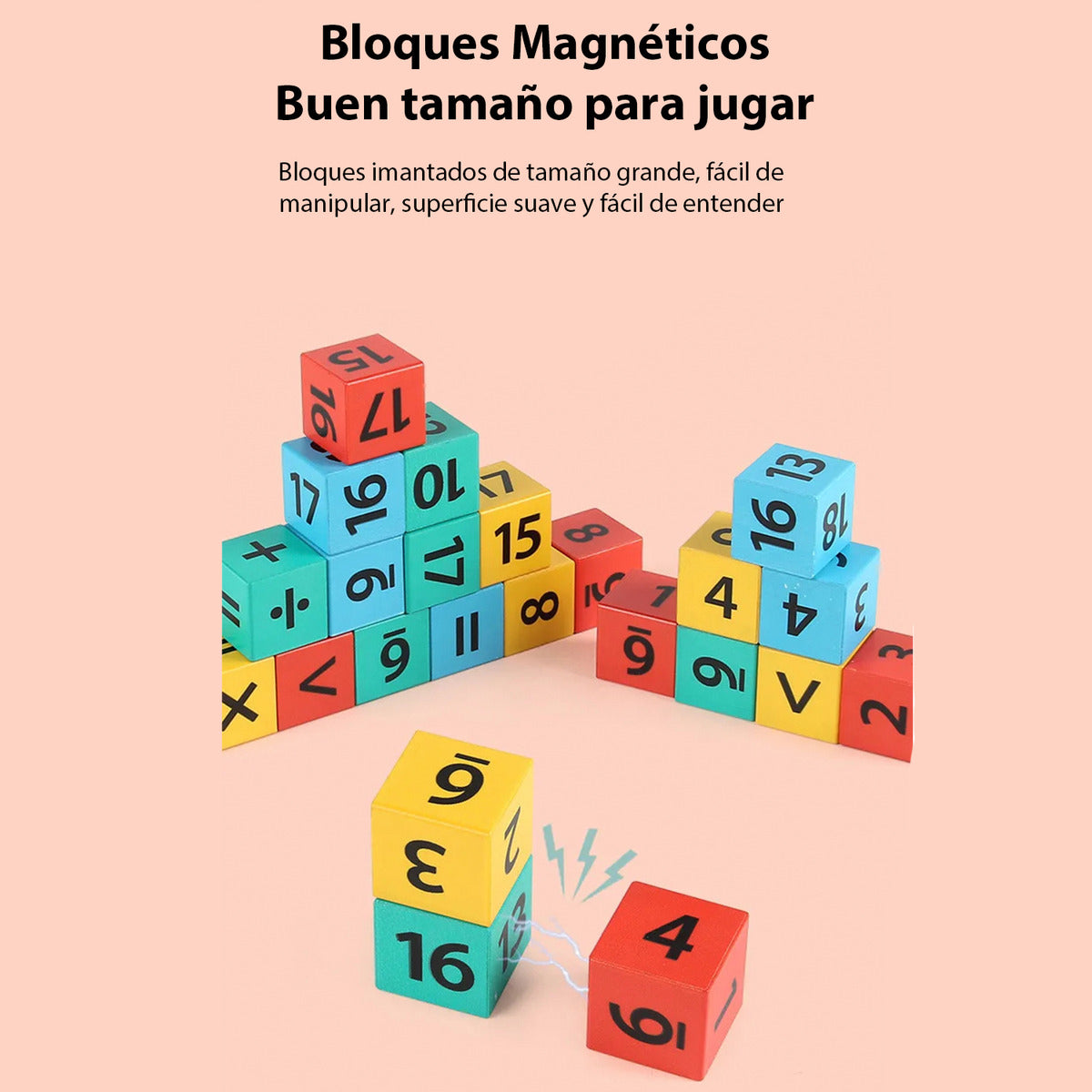 Bloques Magnéticos Juego Didáctico Matemático Ingenio 32pcs