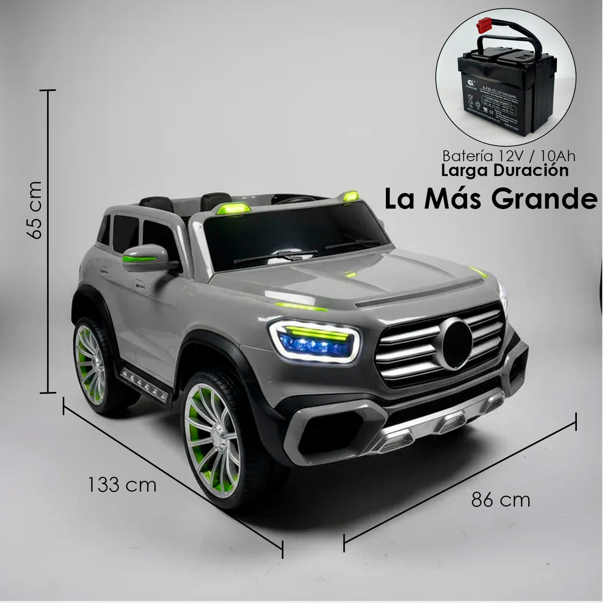Auto Electrico Montable Jeep Suv Lujo 4x4 A Bateria 133cm