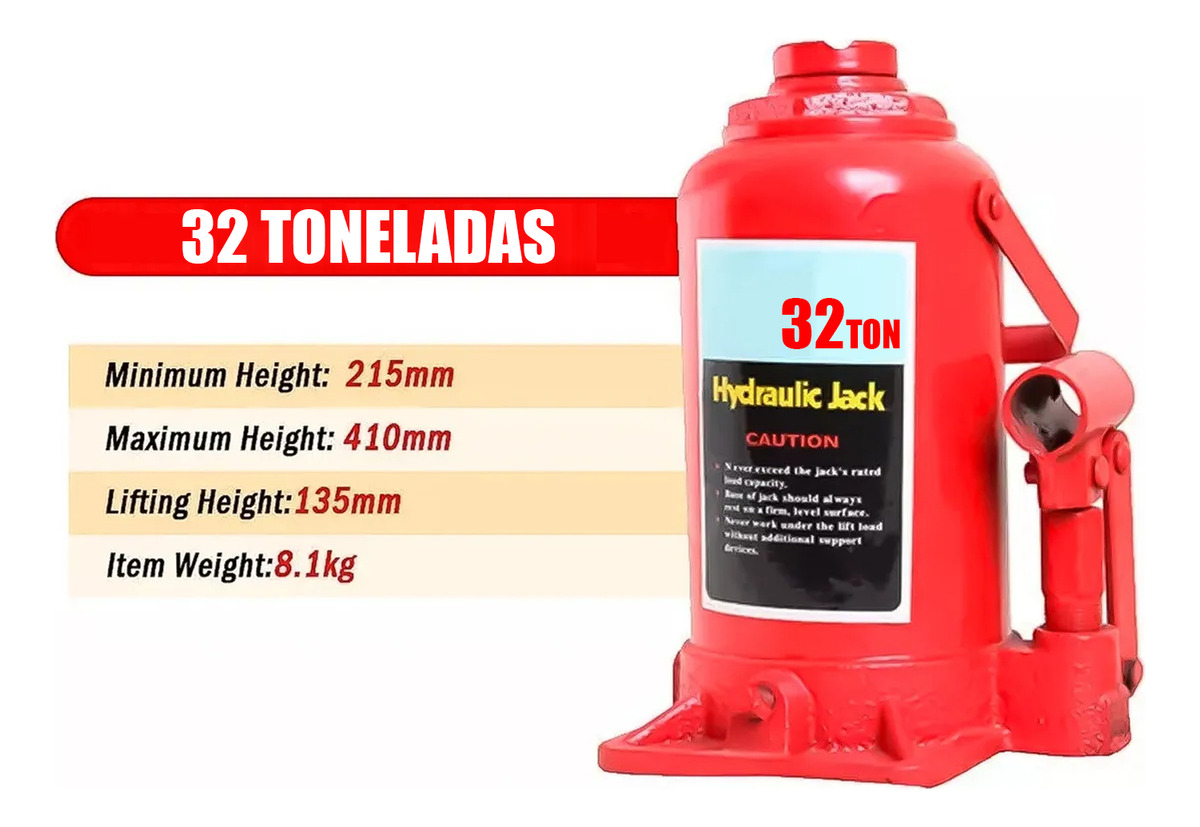 Gata Hidraulica Tipo Botella 32 Toneladas Buses Camiones