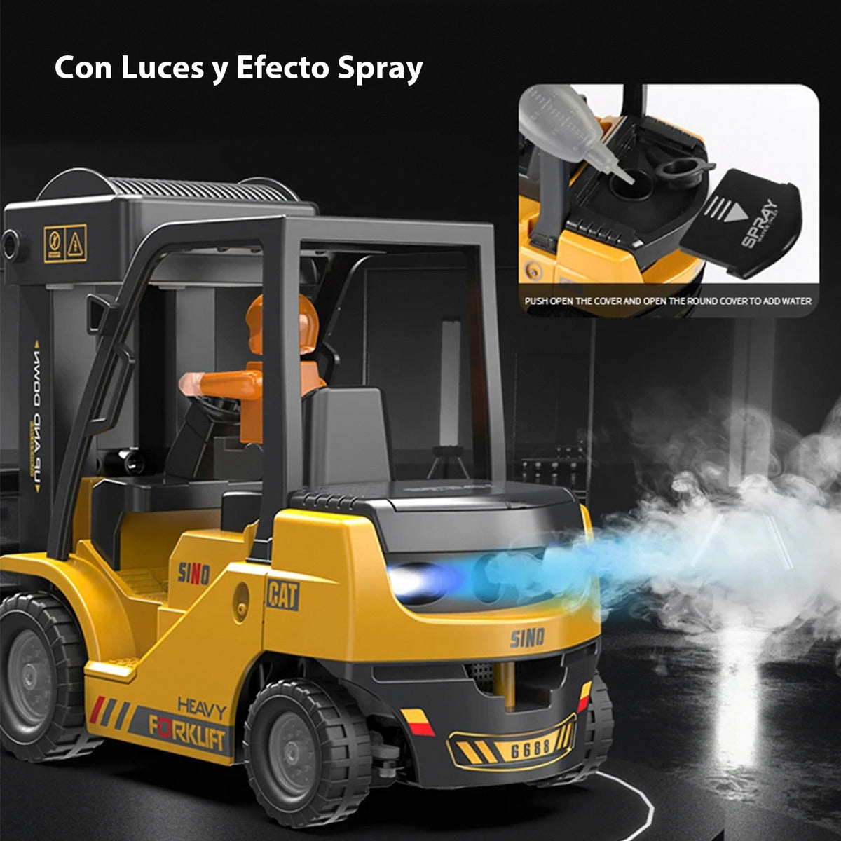 Grua Horquilla Con Pallet Y Cajas Juguete Control Remoto Montacarga