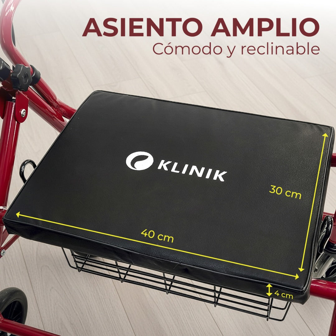 Burrito Andador Ortopedico Adulto Con 4 Ruedas Y Frenos Con Asiento