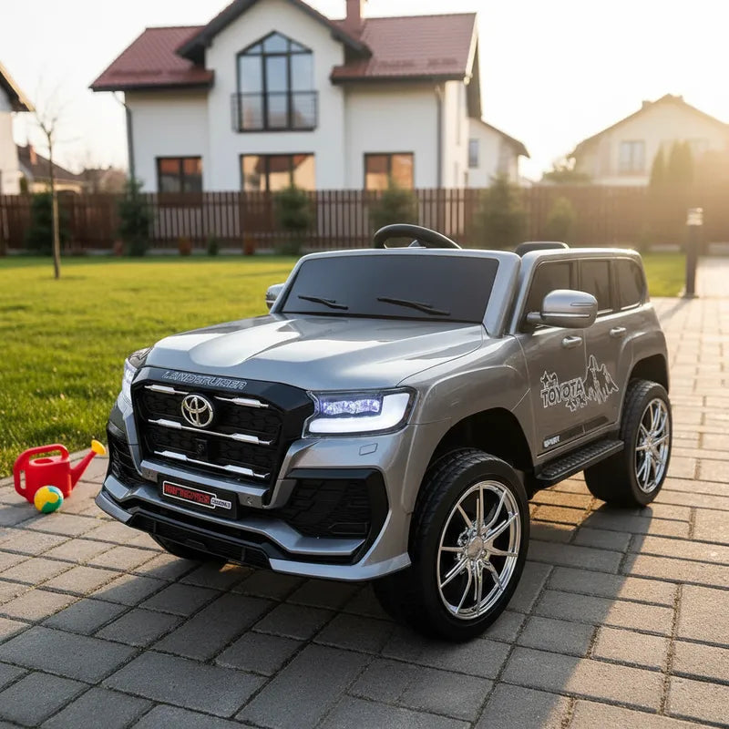 Auto Electrico Niños Toyota Lc300 Premium Auto Montable Gris