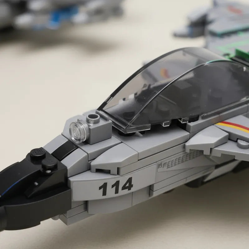 Juguete De Bloques Armable Avion Caza Modelo Robot 532 Piezas Didactico 2 en 1