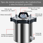 Esterilizador Autoclave Vertical Acero Inoxidable Grado Medico 18L