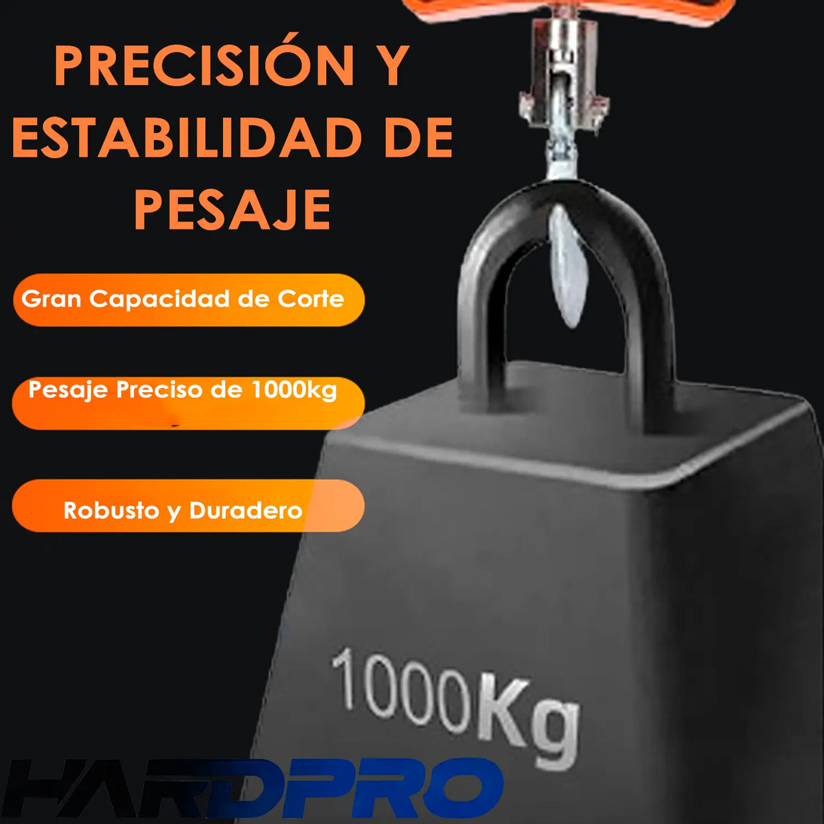 Balanza Romana Pesa Digital 1 Tonelada Con Gancho Industrial
