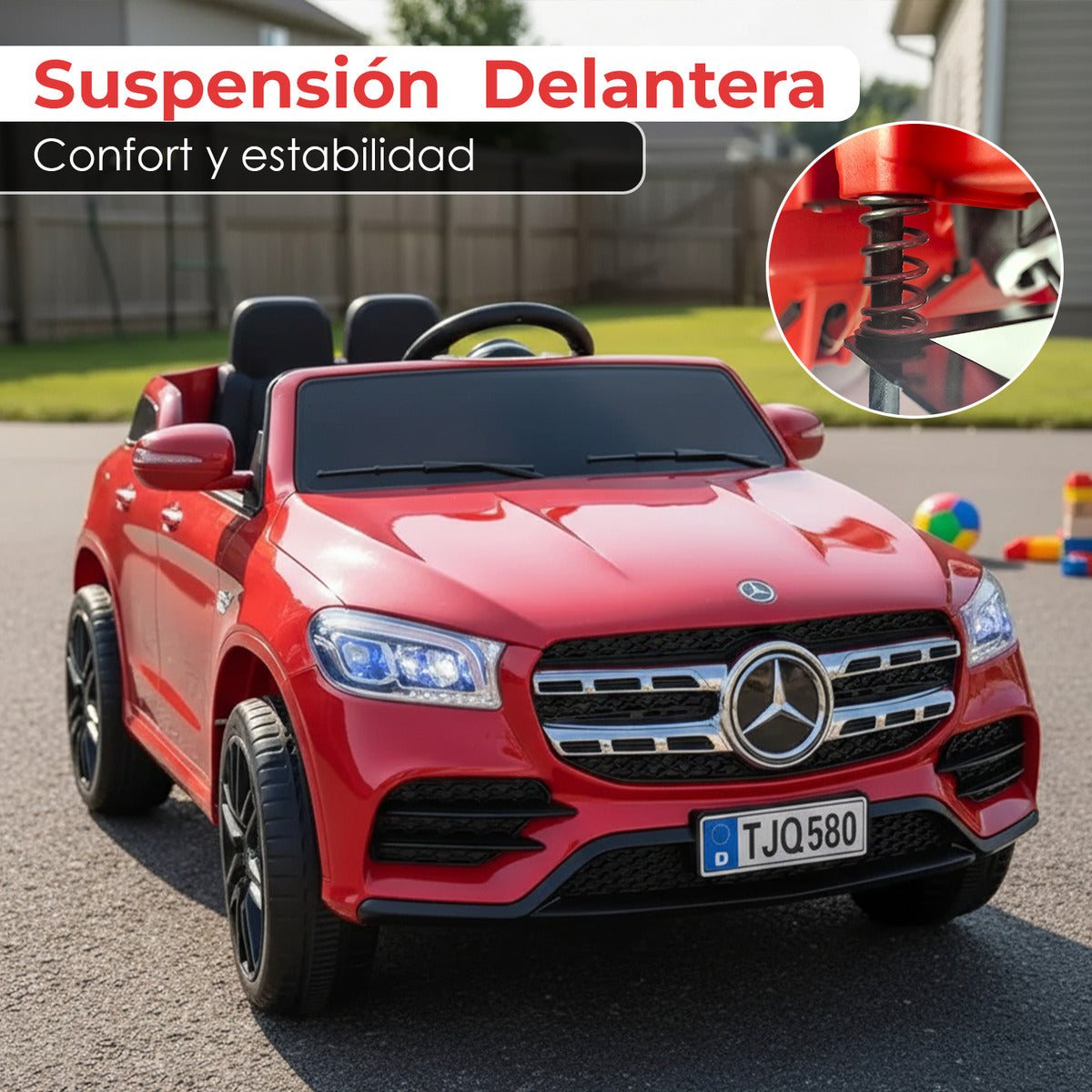 Auto Electrico Montable Jeep Mercedes Gle Pro Bateria Alta Duracion Rojo